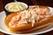 Mouth-watering Lobster Roll with a Side of Coleslaw