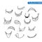 Mouths collection in different expressions. icon illustration