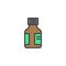 Mouthwash bottle filled outline icon