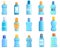 Mouthwash icons set, cartoon style