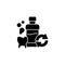 Mouthwash refill black glyph icon