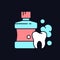 Mouthwash for teeth health RGB color icon for dark theme