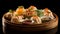 Mouthwatering buns and dimsum beautifully arranged on a plate