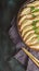 Mouthwatering cabbage dumplings arranged elegantly on dark backdrop
