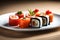 Mouthwatering Delicacy: Close-Up Shot of Exquisite Gourmet Sushi Dish in Food Photography with Generative AI