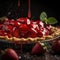 Mouthwatering fresh whole strawberry pie