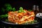 Mouthwatering Italian Lasagna - Perfect for Menus and Food Promotions. Copyspace