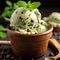 Mouthwatering Mint Chocolate Chip Ice Cream Temptation in Exquisite Detail
