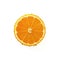 Mouthwatering piece fresh ripe orange, close up, isolated on a white background, generative AI