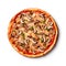mouthwatering pizza, isolated on a clean white background.
