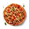 mouthwatering pizza, isolated on a clean white background.
