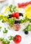 Mouthwatering salad with feta and cherry tomatoes