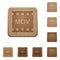 MOV movie format wooden buttons