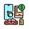 movable assets color icon vector illustration
