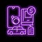movable assets neon glow icon illustration