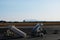 movable boarding ramps at the airport