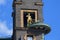 Movable famous barometer on the roof of the building,The Weather Girl, Copenhagen, Denmark