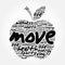MOVE apple word cloud collage