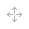Move, arrow icon. Vector illustration, flat design