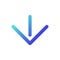 Move downward pixel perfect gradient linear ui icon