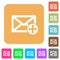 Move mail rounded square flat icons