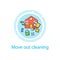 Move out cleaning concept line icon