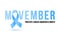 Movember men health man prostate cancer awareness November month vector blue ribbon