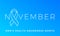 Movember men health man prostate cancer November awareness month vector blue ribbon