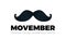 Movember men health man prostate cancer November awareness month vector mustache