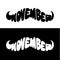 Movember Mustache Shape Vector Lettering