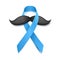 Movember - prostate cancer awareness month. Men`s health concept.