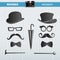 Movember Retro party printable Glasses, Hats, Moustaches, Masks for photobooth props