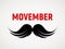 Movember. Vector mustache icon