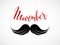 Movember. Vector mustache icon