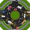 Movement of autonomous smart cars. Scanning roads, interaction. Automatic stops and traffic in a circle and