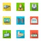 Movement, electric transport and other web icon in flat style. Public, transportation, means icons in set collection.