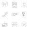 Movement, electric transport and other web icon in outline style. Public, transportation, means icons in set collection.