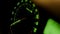 Movement of green car tachometer arrow