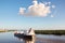 The movement of sea merchant ships and tugs to the entrance and exit from the port. Beaumont, Texas