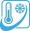 Movement and ventilation logo, snowflake drop, thermometer logo, air conditioning logo, ventilation logo, air logo