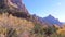 Movement, View From The Car On A High Red Mountain Zion National Park 4k.