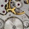 Movement of vintage steel mechanical watch