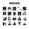 Mover Express Service Collection Icons Set Vector