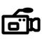 Movie camcorder, movie camera Bold Outline vector icon which can be easily modified do edit