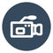 Movie camcorder, movie camera Bold Outline vector icon which can be easily modified do edit