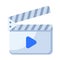 Movie cinema empty state single isolated icon with flat style