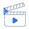 Movie cinema empty state single isolated icon with outline style