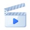 Movie cinema empty state single isolated icon with smooth gradient style