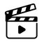 Movie cinema empty state single isolated icon with solid shape style