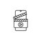 Movie cinema mobile icon. Element of mobile technology icon